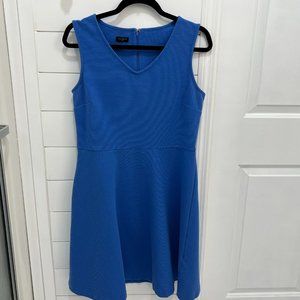 Talbot's Petite Blue Fit and Flare Midi Dress size Large